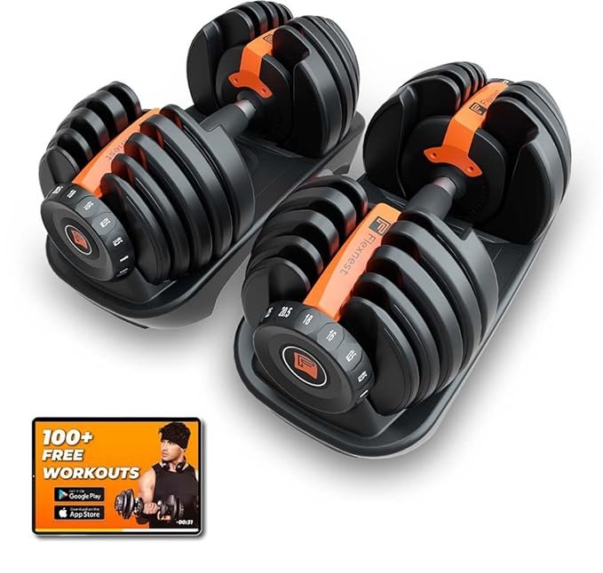 Adjustable Dumbbells Set with Weight Adjustment 2.5Kg-24Kg